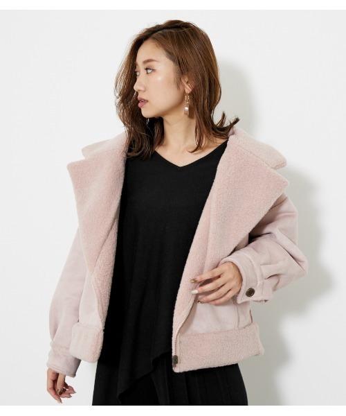rienda（リエンダ）の「リバーシブルルーズボアジャケット