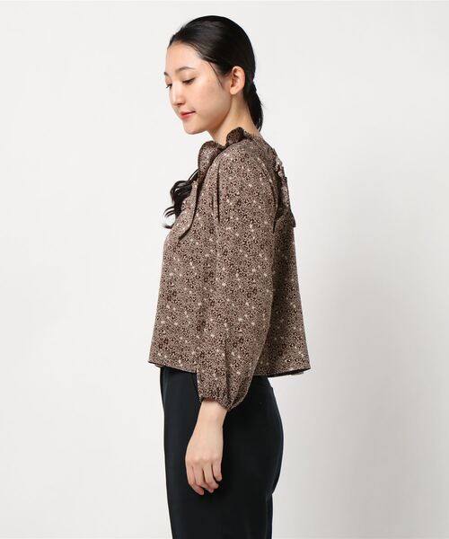 flower（フラワー）の「フェミニンフラッフブラウス（シャツ/ブラウス・レディース・アイボリー/ブラウン・FREE）」の3枚目の写真