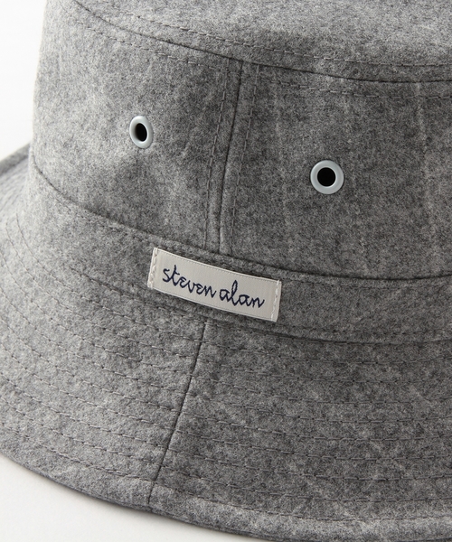 BEAUTY&YOUTH UNITED ARROWS（ビューティーアンドユースユナイテッドアローズ）の「＜steven alan＞ ST BUCKET HAT/ﾊｯﾄ ◆（ハット・メンズ・ライトグレー・フリー）」の4枚目の写真