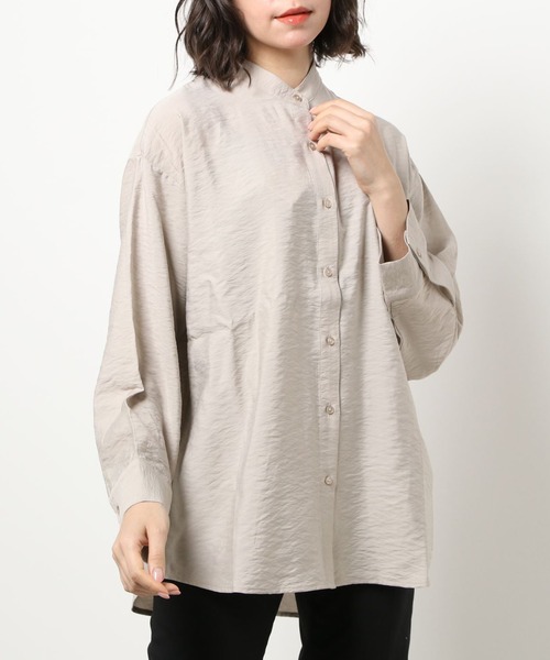 apres jour mignon（アプレジュールミニョン）の「ベーシックバンドカラーシャツ【ZOZOTOWN限定アイテム】（シャツ/ブラウス・レディース・オフホワイト/ブラック/グレイッシュベージュ・X-LARGE/フリー）」の12枚目の写真