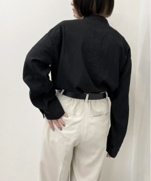 apres jour mignon（アプレジュールミニョン）の「ベーシックバンドカラーシャツ【ZOZOTOWN限定アイテム】（シャツ/ブラウス・レディース・オフホワイト/ブラック/グレイッシュベージュ・X-LARGE/フリー）」の16枚目の写真