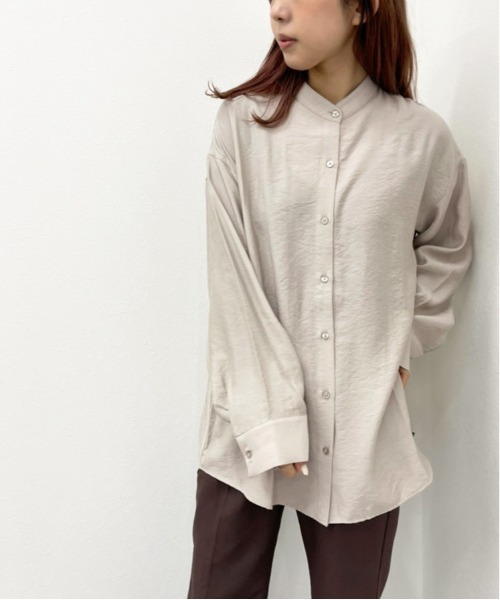 apres jour mignon（アプレジュールミニョン）の「ベーシックバンドカラーシャツ【ZOZOTOWN限定アイテム】（シャツ/ブラウス・レディース・オフホワイト/ブラック/グレイッシュベージュ・X-LARGE/フリー）」の19枚目の写真