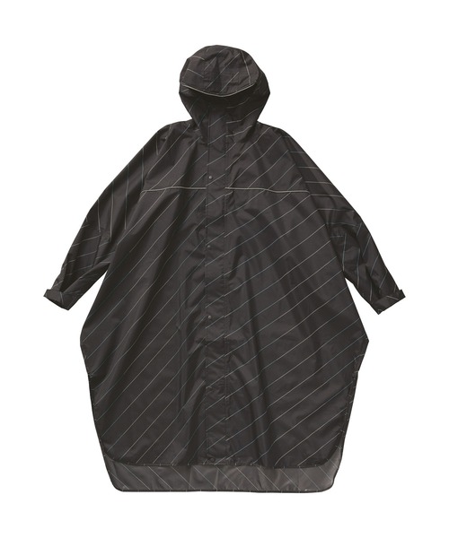 Wpc.（ダブリュピーシー）の「レインバイシクルスリーブポンチョ（レインコート/ポンチョ・レディース・ベージュ/ネイビー/ピンク/グリーン/ブラック系その他/オフホワイト/ストライプ/ドット/レオパード/ブラウン系その他/ブルー系その他/パープル/チェック/ブルー系その他2・FREE）」の3枚目の写真