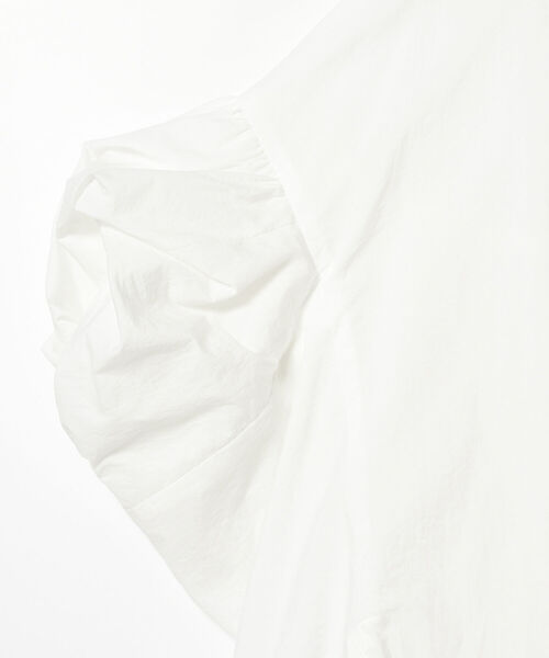 「EFFE BEAMS」 半袖カットソー ONE SIZE ホワイト レディース EFFE BEAMS ブラウス シャツ リボンタイ付き レディース