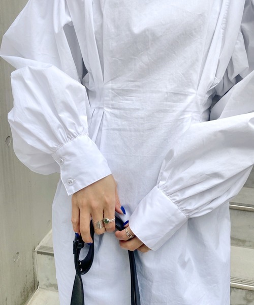 WHO'S WHO gallery（フーズフーギャラリー）の「アソートペザントスリーブミニワンピ（シャツワンピース・レディース・ブルー/ホワイト系その他/ブラック/オフホワイト/ブラック系その他2/ブラック系その他・FREE）」の19枚目の写真