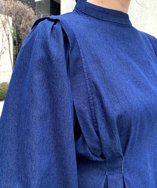 WHO'S WHO gallery（フーズフーギャラリー）の「アソートペザントスリーブミニワンピ（シャツワンピース・レディース・ブルー/ホワイト系その他/ブラック/オフホワイト/ブラック系その他2/ブラック系その他・FREE）」の16枚目の写真