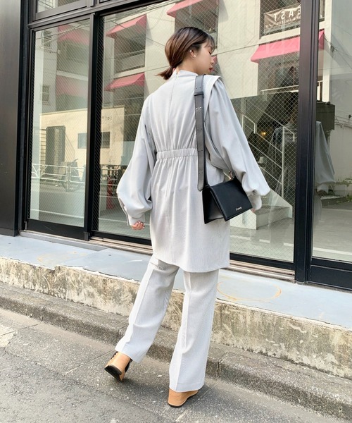 WHO'S WHO gallery（フーズフーギャラリー）の「アソートペザントスリーブミニワンピ（シャツワンピース・レディース・ブルー/ホワイト系その他/ブラック/オフホワイト/ブラック系その他2/ブラック系その他・FREE）」の10枚目の写真