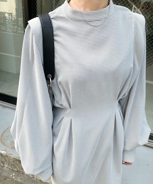 WHO'S WHO gallery（フーズフーギャラリー）の「アソートペザントスリーブミニワンピ（シャツワンピース・レディース・ブルー/ホワイト系その他/ブラック/オフホワイト/ブラック系その他2/ブラック系その他・FREE）」の7枚目の写真