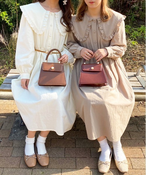 apres jour（アプレジュール）の「ビッグフリル襟ワンピ【ZOZOTOWN限定