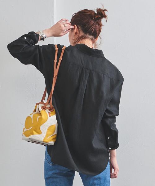 UNITED ARROWS（ユナイテッドアローズ）の「UBC リネン シャンブレー レギュラーカラーシャツ 21SS◆（シャツ/ブラウス・レディース・ブラック/オレンジ/ライラック・38/36）」の5枚目の写真