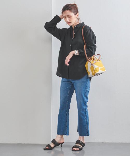 UNITED ARROWS（ユナイテッドアローズ）の「UBC リネン シャンブレー レギュラーカラーシャツ 21SS◆（シャツ/ブラウス・レディース・ブラック/オレンジ/ライラック・38/36）」の7枚目の写真