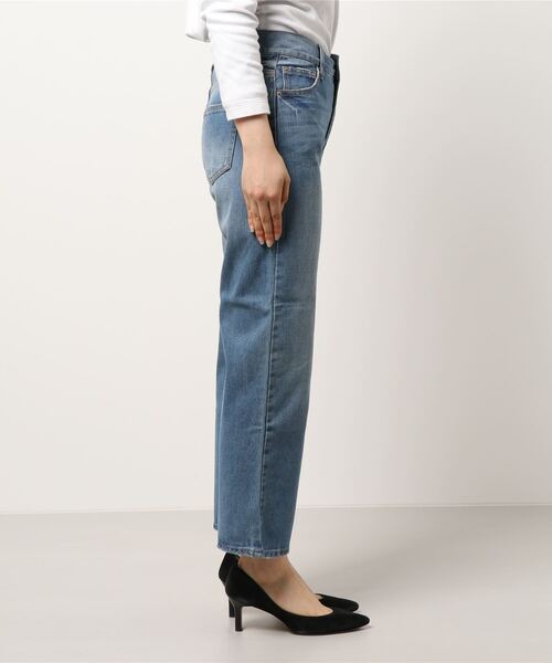 REAL CUBE(リアルキューブ)の「ヴィンテージストレートデニム(デニムパンツ・レディース・ブルー/ライトブルー・S/M)」の3枚目の写真