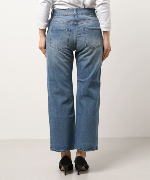 REAL CUBE(リアルキューブ)の「ヴィンテージストレートデニム(デニムパンツ・レディース・ブルー/ライトブルー・S/M)」の4枚目の写真