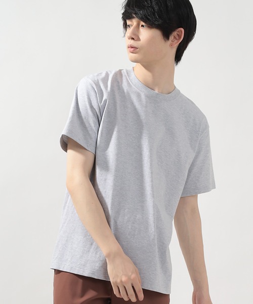 HANES(ヘインズ)の「【Hanes/ヘインズ】 BEEFY-T クルーネック Tシャツ ユニセックス/半袖/無地/2枚セット(Tシャツ/カットソー・メンズ・ネイビー/ホワイト/ブラック/グレー・XL/L/M)」の11枚目の写真