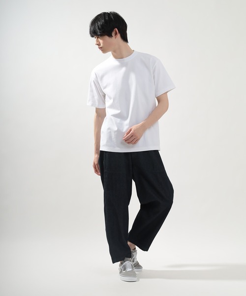 HANES(ヘインズ)の「【Hanes/ヘインズ】 BEEFY-T クルーネック Tシャツ ユニセックス/半袖/無地/2枚セット(Tシャツ/カットソー・メンズ・ネイビー/ホワイト/ブラック/グレー・XL/L/M)」の8枚目の写真