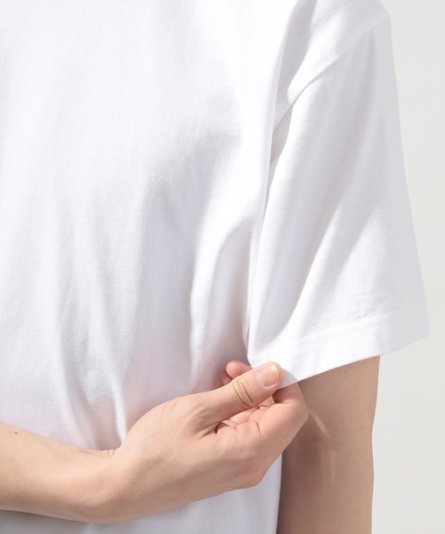 HANES(ヘインズ)の「【Hanes/ヘインズ】 BEEFY-T クルーネック Tシャツ ユニセックス/半袖/無地/2枚セット(Tシャツ/カットソー・メンズ・ネイビー/ホワイト/ブラック/グレー・XL/L/M)」の16枚目の写真