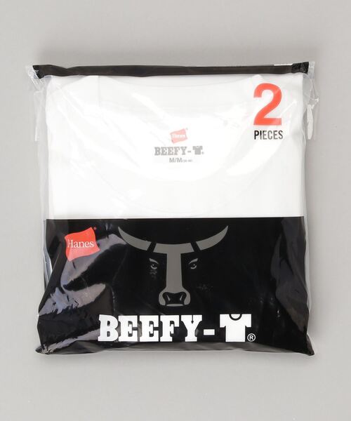 HANES(ヘインズ)の「【Hanes/ヘインズ】 BEEFY-T クルーネック Tシャツ ユニセックス/半袖/無地/2枚セット(Tシャツ/カットソー・メンズ・ネイビー/ホワイト/ブラック/グレー・XL/L/M)」の18枚目の写真