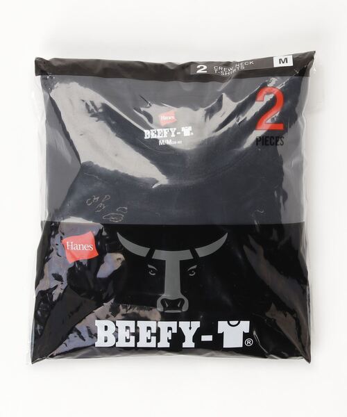HANES(ヘインズ)の「【Hanes/ヘインズ】 BEEFY-T クルーネック Tシャツ ユニセックス/半袖/無地/2枚セット(Tシャツ/カットソー・メンズ・ネイビー/ホワイト/ブラック/グレー・XL/L/M)」の19枚目の写真