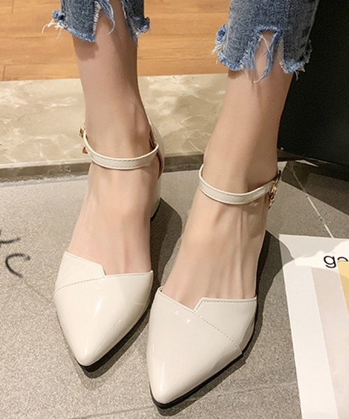 STYLEBLOCK（スタイルブロック）の「ポインテッドトゥストラップパンプス（パンプス・レディース・ブラック/ピンク/ベージュ・40/34/38/35/39/37/36）」の8枚目の写真