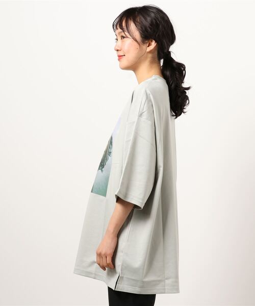 eversince（エバーシンス）の「フォトグラフTEE（Tシャツ/カットソー・レディース・ブラック/ベージュ/ミント/ピンク/ホワイト・MEDIUM）」の6枚目の写真