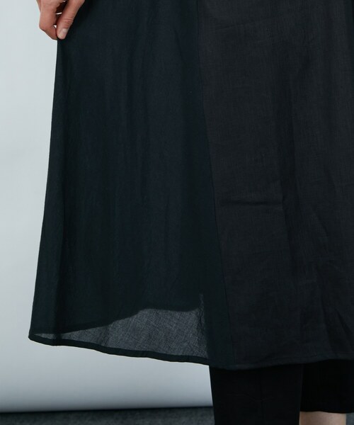 LOISIR（ロワズィール）の「異素材コンビシャツワンピース（シャツワンピース・レディース・ブルー系その他/ブラック/ホワイト系その他・FREE）」の14枚目の写真