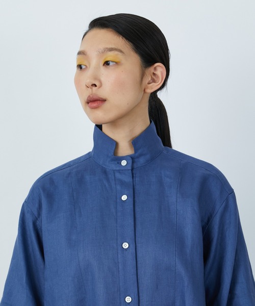 LOISIR（ロワズィール）の「異素材コンビシャツワンピース（シャツワンピース・レディース・ブルー系その他/ブラック/ホワイト系その他・FREE）」の22枚目の写真