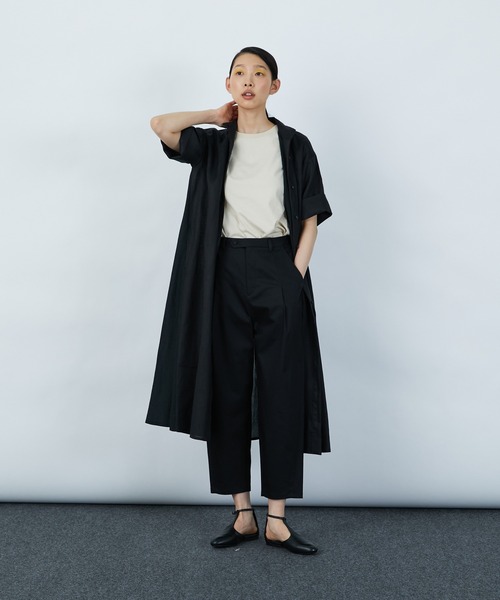 LOISIR（ロワズィール）の「異素材コンビシャツワンピース（シャツワンピース・レディース・ブルー系その他/ブラック/ホワイト系その他・FREE）」の19枚目の写真