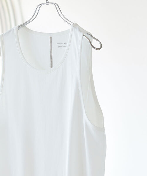 BEAMS LIGHTS（ビームスライツ）の「BEAMS LIGHTS / コットン タンクトップ（タンクトップ・メンズ・ブラック/ホワイト/ライトブルー/ネイビー・SMALL/MEDIUM/LARGE/X-LARGE）」の5枚目の写真