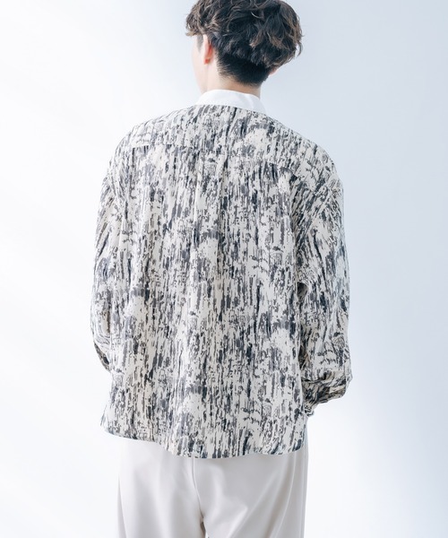 epnok（エプノック）の「クレリックルーズ柄シャツ（シャツ/ブラウス・メンズ・ベージュ/オレンジ/グレー・SMALL/MEDIUM/LARGE）」の7枚目の写真