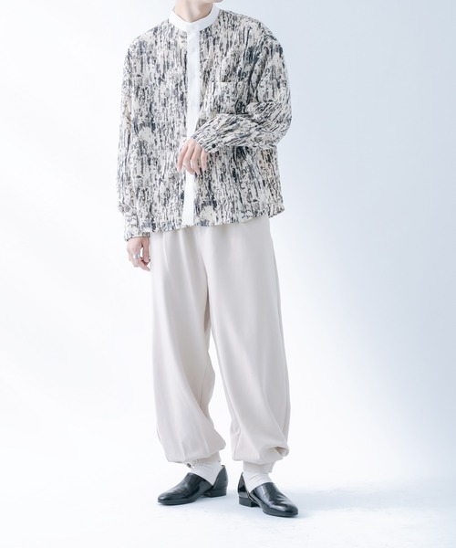 epnok（エプノック）の「クレリックルーズ柄シャツ（シャツ/ブラウス・メンズ・ベージュ/オレンジ/グレー・SMALL/MEDIUM/LARGE）」の10枚目の写真