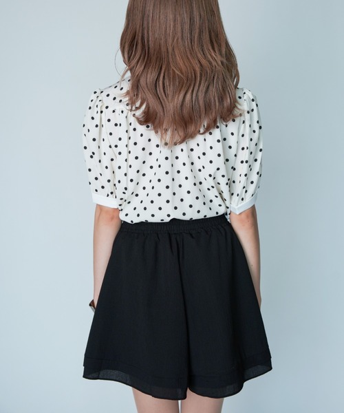 yuue' ( wear )（ユーイ）の「パフスリーブドットブラウス（シャツ/ブラウス・レディース・ホワイト/ブラック・FREE）」の8枚目の写真