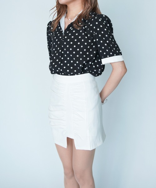 yuue' ( wear )（ユーイ）の「パフスリーブドットブラウス（シャツ/ブラウス・レディース・ホワイト/ブラック・FREE）」の13枚目の写真