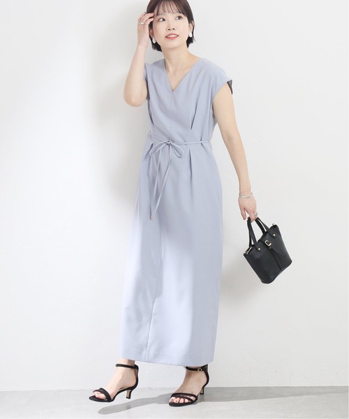 リフラクス ワンピース V La V 手洗い可能 ワンピース Totalite ラトータリテ のファッション La ネックワンピース