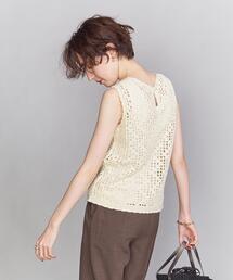 BEAUTY&YOUTH UNITED ARROWS | BY クロシェットクルーネックニットベスト -ウォッシャブル-(ニット/セーター)
