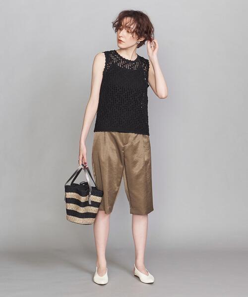 BEAUTY&YOUTH UNITED ARROWS(ビューティーアンドユースユナイテッドアローズ)の「BY クロシェットクルーネックニットベスト -ウォッシャブル-(ニット/セーター・レディース・ブラック/オフホワイト・FREE)」の7枚目の写真