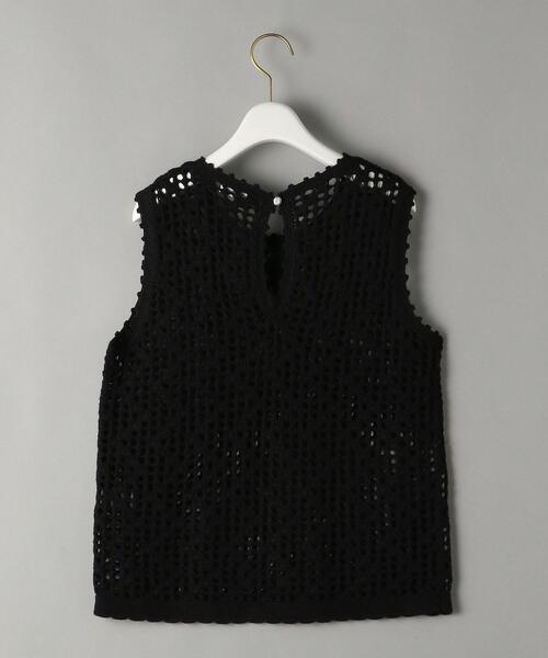 BEAUTY&YOUTH UNITED ARROWS(ビューティーアンドユースユナイテッドアローズ)の「BY クロシェットクルーネックニットベスト -ウォッシャブル-(ニット/セーター・レディース・ブラック/オフホワイト・FREE)」の11枚目の写真