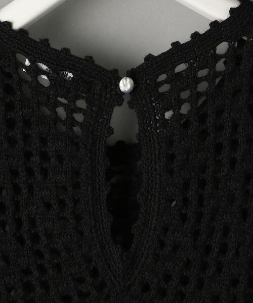 BEAUTY&YOUTH UNITED ARROWS(ビューティーアンドユースユナイテッドアローズ)の「BY クロシェットクルーネックニットベスト -ウォッシャブル-(ニット/セーター・レディース・ブラック/オフホワイト・FREE)」の13枚目の写真
