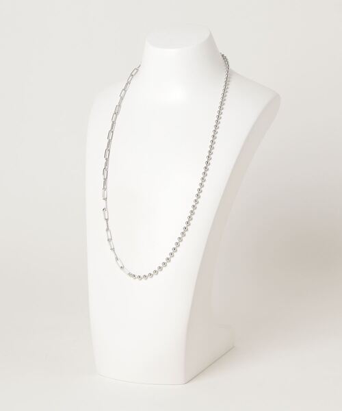 Figments（フィグメンツ）の「ケーブル&ボールチェーンネックレス（ネックレス・レディース・シルバー・FREE）」の7枚目の写真