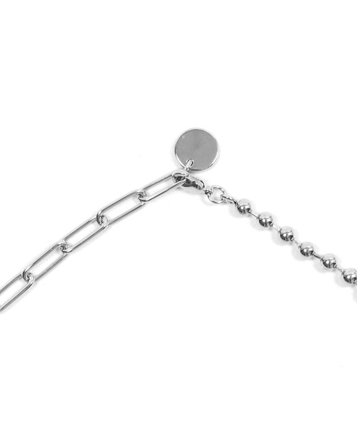 Figments（フィグメンツ）の「ケーブル&ボールチェーンネックレス（ネックレス・レディース・シルバー・FREE）」の6枚目の写真