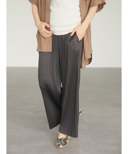 CRAFT STANDARD BOUTIQUE（クラフトスタンダードブティック）の「プリーツストレートパンツ　＊（その他パンツ・レディース・チャコールグレー/ブラウン/オリーブ/ピンク/ミント/グレイッシュベージュ・FREE）」の17枚目の写真