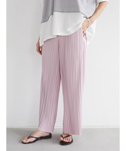 CRAFT STANDARD BOUTIQUE（クラフトスタンダードブティック）の「プリーツストレートパンツ　＊（その他パンツ・レディース・チャコールグレー/ブラウン/オリーブ/ピンク/ミント/グレイッシュベージュ・FREE）」の18枚目の写真