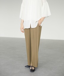 プリーツストレートパンツ *
