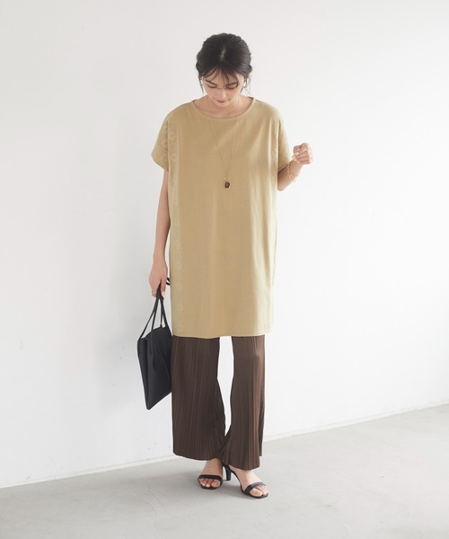 CRAFT STANDARD BOUTIQUE（クラフトスタンダードブティック）の「プリーツストレートパンツ　＊（その他パンツ・レディース・チャコールグレー/ブラウン/オリーブ/ピンク/ミント/グレイッシュベージュ・FREE）」の20枚目の写真