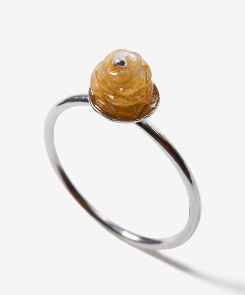 rehacer(レアセル)の「rehacer : Natural Stone Point Ring / ナチュラルストーン ポイント リング(リング・レディース・ホワイト/パープル/ネイビー/ピンク/イエロー/オレンジ/グリーン・FREE)」の6枚目の写真
