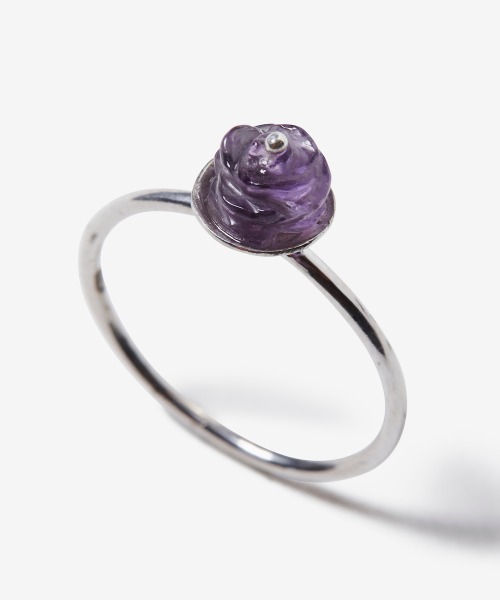 rehacer(レアセル)の「rehacer : Natural Stone Point Ring / ナチュラルストーン ポイント リング(リング・レディース・ホワイト/パープル/ネイビー/ピンク/イエロー/オレンジ/グリーン・FREE)」の10枚目の写真