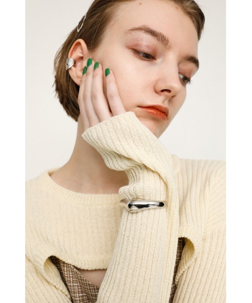 SLY（スライ）の「UNIQUE METAL BANGLE/メタルバングル（バングル/リストバンド・レディース・シルバー/ゴールド・FREE）」の20枚目の写真