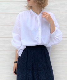 Q | コットンボイルギャザーカフスシャツ(シャツ/ブラウス)