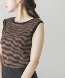 URBAN RESEARCH | 【別注】Miller×URBAN RESEARCH　ボーダーノースリーブカットソー(Tシャツ/カットソー)