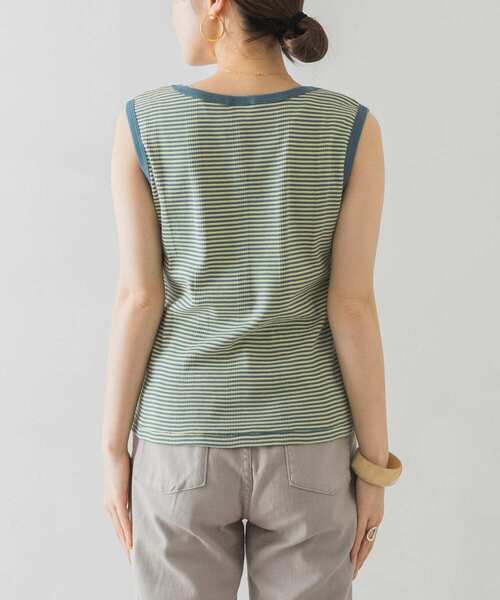 URBAN RESEARCH（アーバンリサーチ）の「『別注』Miller×URBAN RESEARCH　ボーダーノースリーブカットソー（Tシャツ/カットソー・レディース・オレンジ/ブルー/ブラウン・FREE）」の13枚目の写真