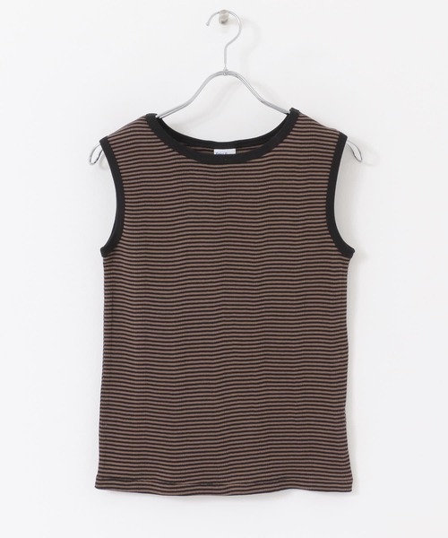 URBAN RESEARCH（アーバンリサーチ）の「『別注』Miller×URBAN RESEARCH　ボーダーノースリーブカットソー（Tシャツ/カットソー・レディース・オレンジ/ブルー/ブラウン・FREE）」の16枚目の写真